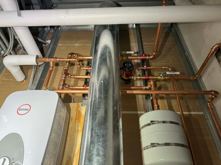 Gallery | Imperial Plumbing LLC Water heater installation with new copper piping